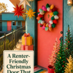Apartment Christmas Decor that Really Pops with Modern Color