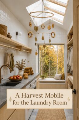 Apple Slices and Leaf Mobile for Fall Decorating