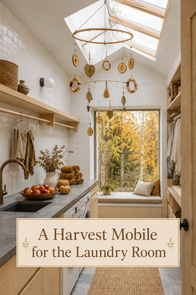 Apple Slices and Leaf Mobile for Fall Decorating