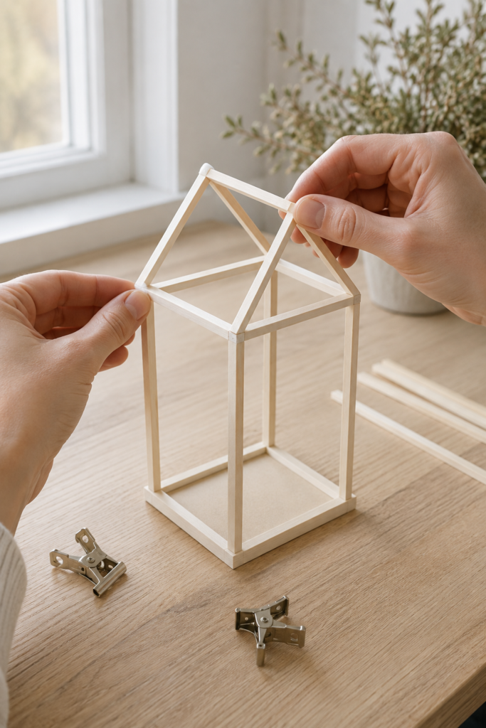 Assembling a Basswood Lantern Cottage