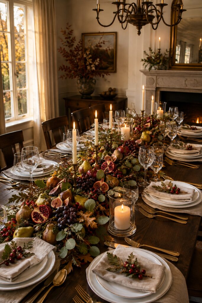 Autumn Candlelit Harvest Table