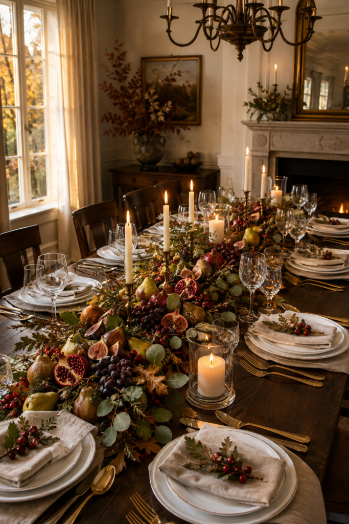 Autumn Candlelit Harvest Table