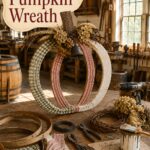Barrel-hoop pumpkin wreath