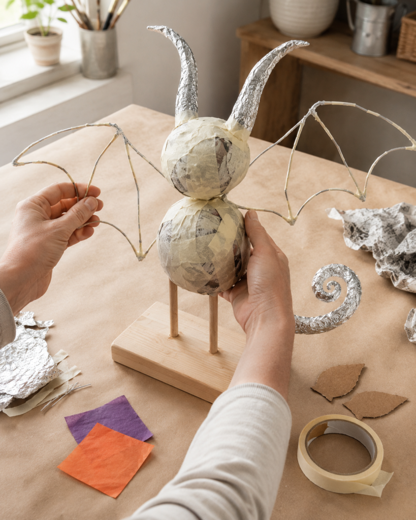 Building a Bat-Winged Paper-Mache Armature