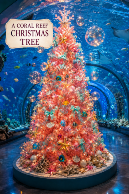 Coral Reef Themed Christmas Tree with Shells