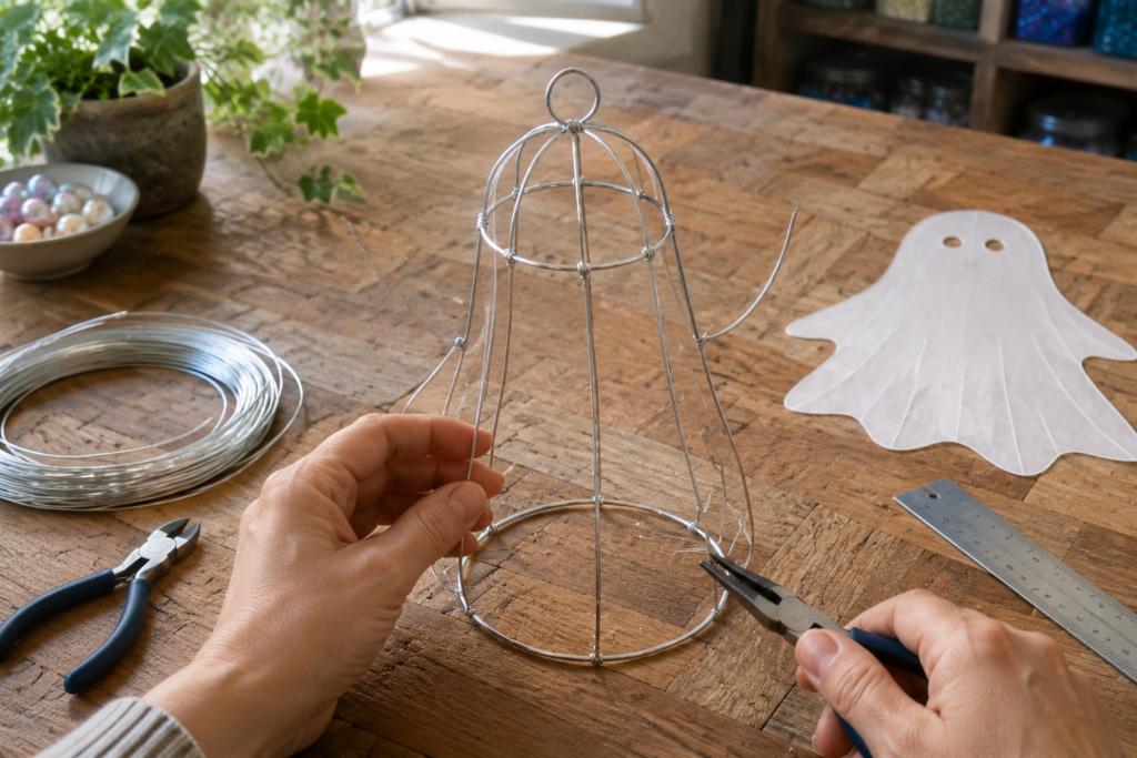 Crafting a wire ghost lantern armature