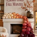 Cream to Berry Gradient Fireplace Pumpkin Decor