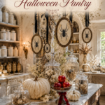 Crimson Cameo Halloween Pantry with spider portraits
