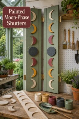 DIY Painted Moon-Phase Shutters for Halloween
