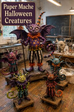 DIY Paper mache Halloween creatures