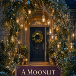 Door Decorated with Boughs Lanterns and Christmas Ornaments