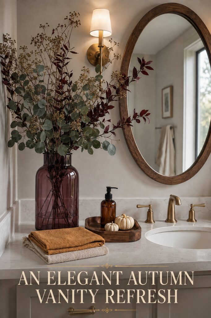 Plum Eucalyptus Fall Bathroom Vanity