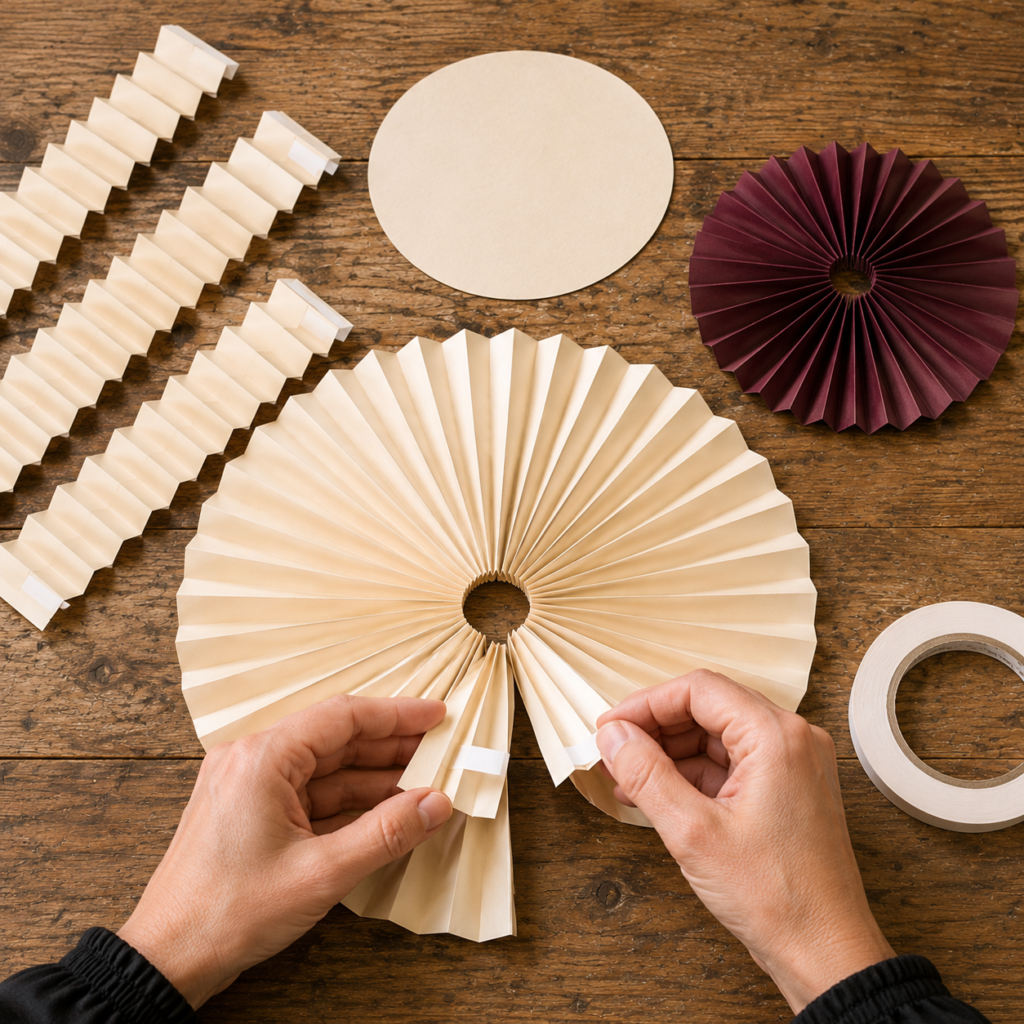 Forming a cream paper rosette