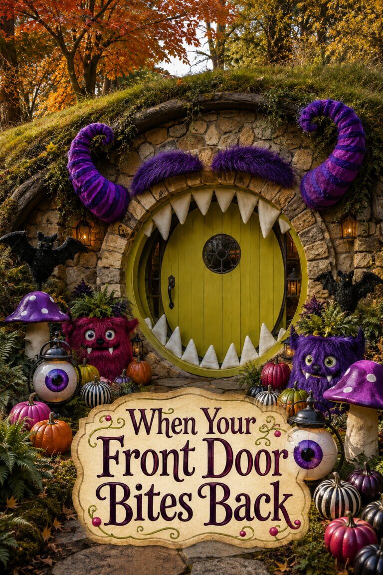 Front Door Decorated as Monster Eye