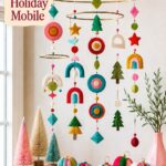 Geometric felt holiday mobile