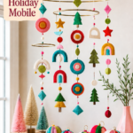 Geometric felt holiday mobile