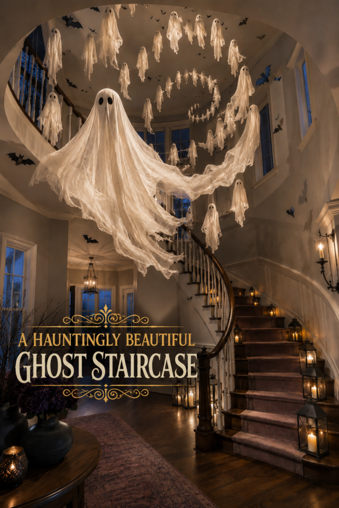 Ghost Procession Halloween Staircase Decoration