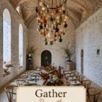 Gourd Chandelier Over a Fall Gathering Tablescape