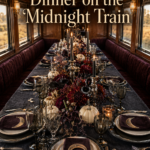 Halloween Dinner Table Setting on Midnight Train