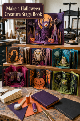 Handmade Halloween Creature Stage Book