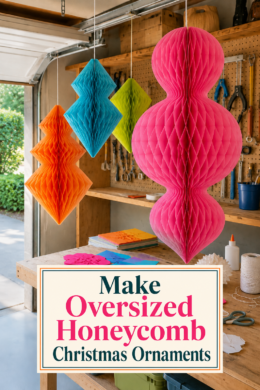 How to Make Oversized Paper Honeycomb Christmas Ornaments
