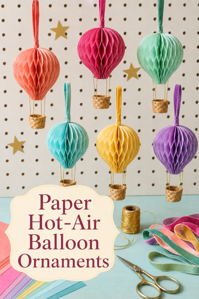 How to Make Paper Hot Air Balloon Christmas Ornaments