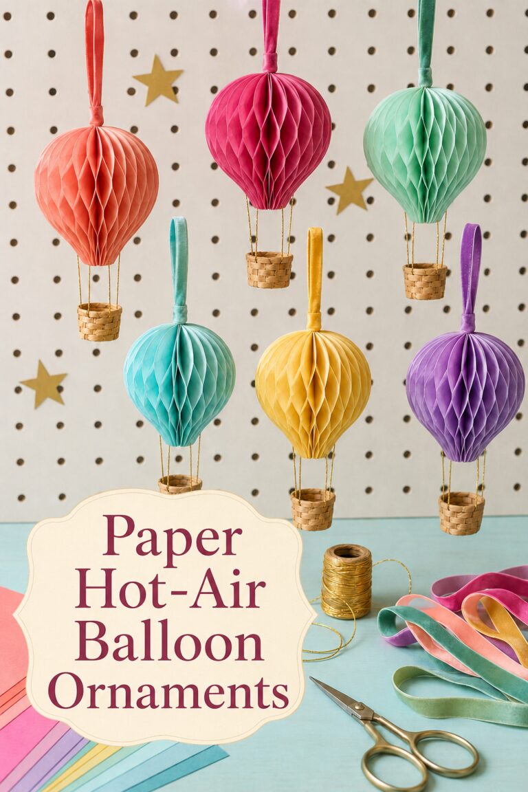 How to Make Paper Hot Air Balloon Christmas Ornaments