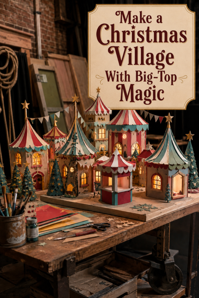 How to Make a Christmas Village with a Big Top Theme