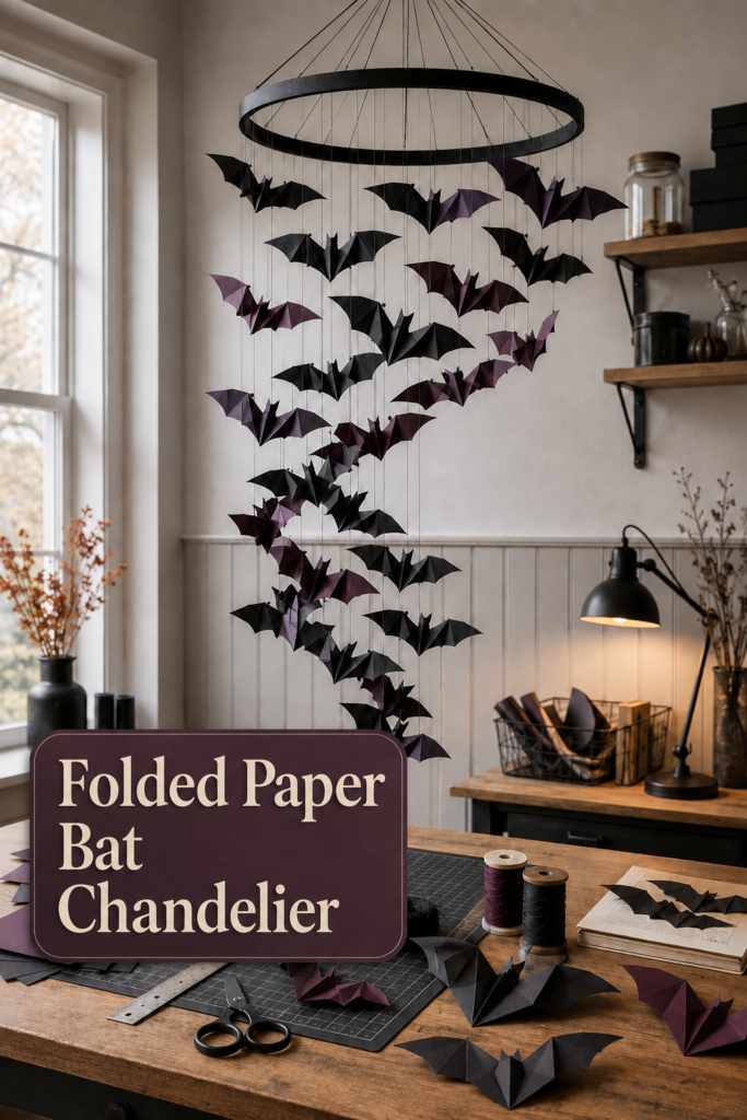 How to Make a Folded Paper Bat Chandelier