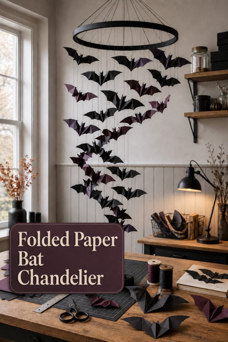 How to Make a Folded Paper Bat Chandelier