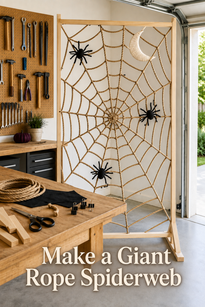 How to Make a Giant Rope Spiderweb for Halloween