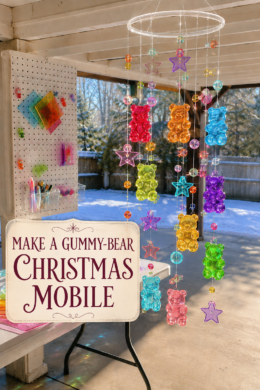 How to Make a Gummy Bear Christmas Mobile