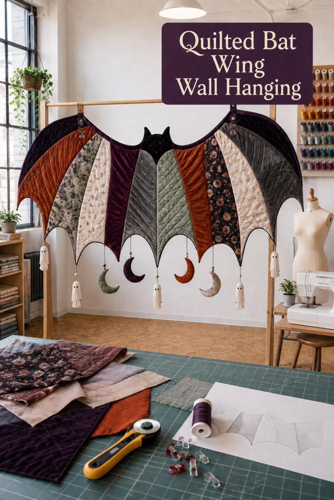 How to Sew a Quilted Bat Wall Hanging for Halloween