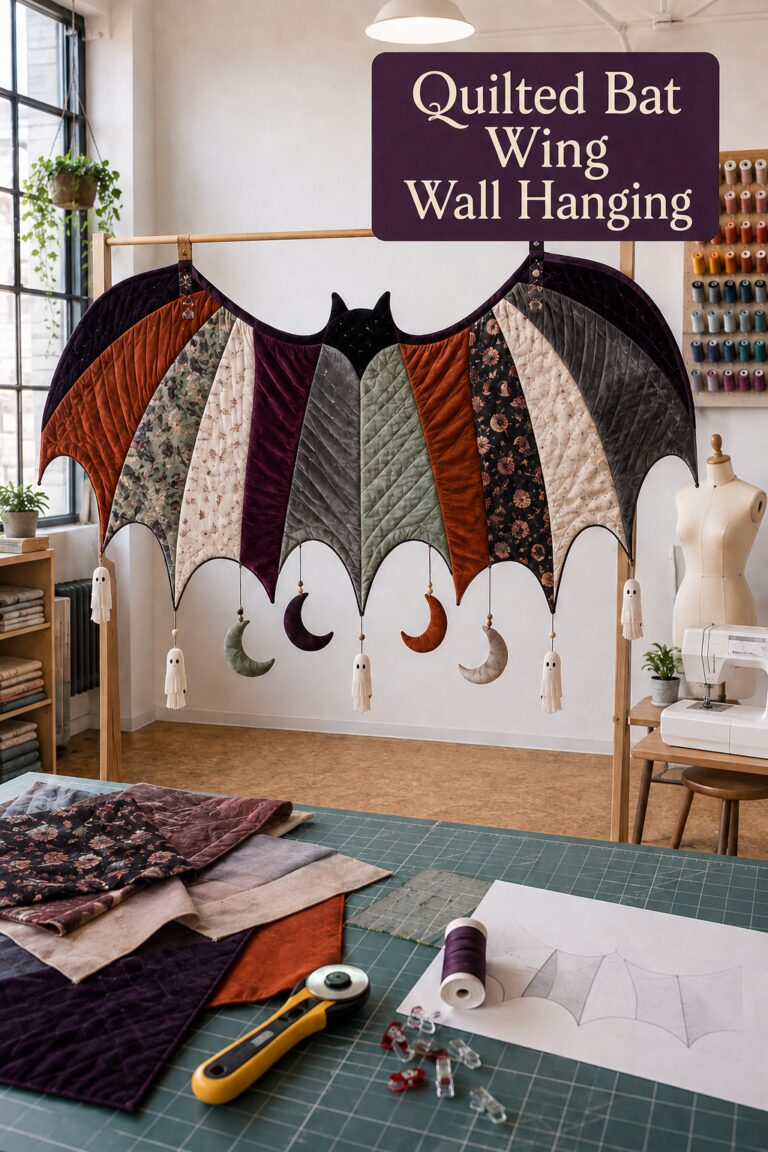 How to Sew a Quilted Bat Wall Hanging for Halloween