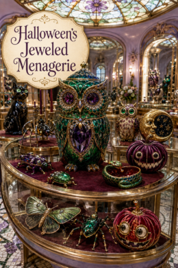 Jeweled Menagerie of Halloween Figurines