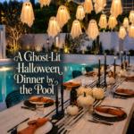Lantern Ghosts Floating Over Halloween Table Setting