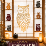 Luminous Owl Window Magic for Halloween