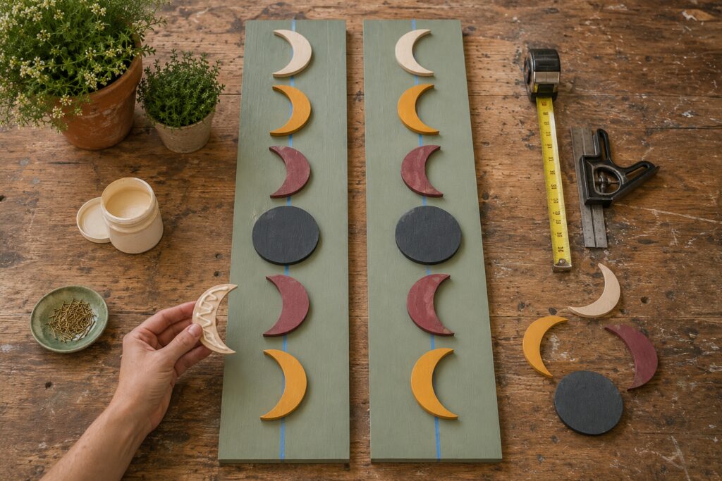 Measuring and attaching moon-phase shutters