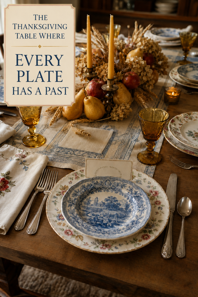 Mix and Match Heirloom China for Thanksgiving Table