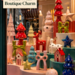 Modern Christmas Figurines in Store Display