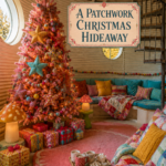 Patchwork Pink and Aqua Blue Silo Christmas Retreat