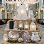 Pearlescent Ghosts for Halloween in Different Shapes and Sizes