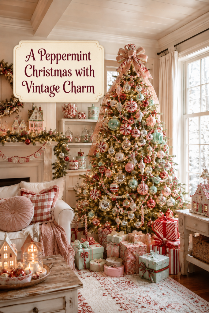 Peppermint Green and Pink Christmas Tree Theme