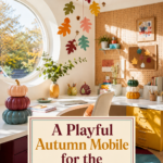 Retro Modern Fall Home Office Decor