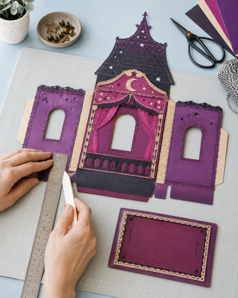 Scoring the Haunted Theater Lantern Template