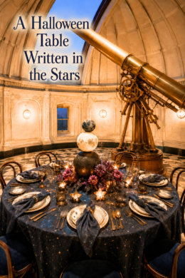 Star Themed Halloween Tablescape in Observatory