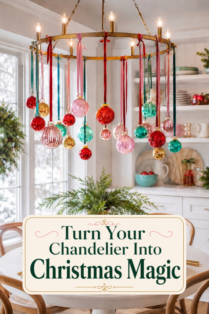 Turn Your Chandelier Into Christmas Magic