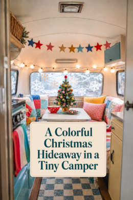 Turning a Tiny Camper into a Cozy Christmas Hideaway