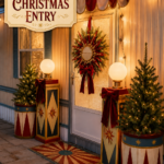 Vintage Circus Christmas Front Door Decor