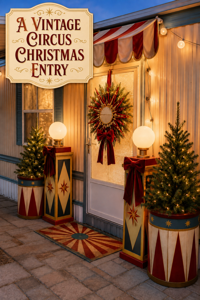 Vintage Circus Christmas Front Door Decor